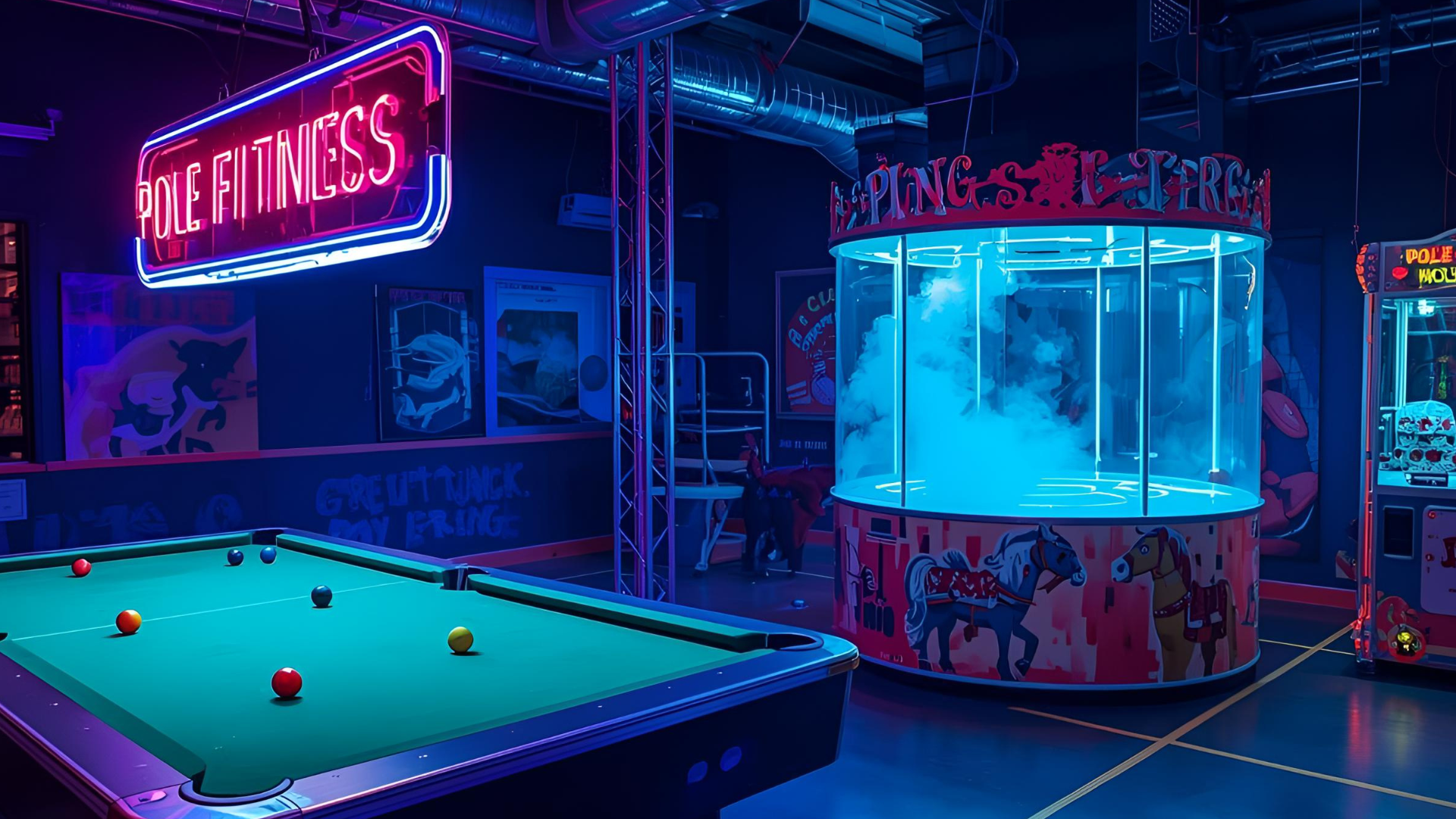 Pole Fitness Music Inside Rink Arcade